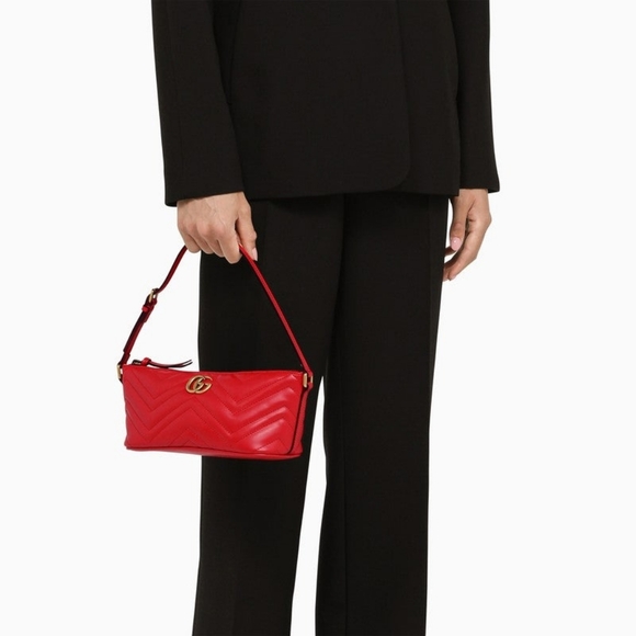 Gucci GG Marmont Leather Mini  Shoulder Bag in red color.  Brand new - Picture 7 of 12